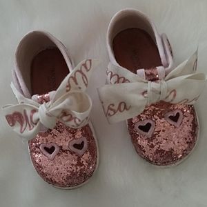 MONNALISA Pink Glitter Shoes